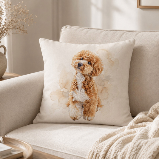 うちの子アートクッションカバー | Pet Portrait Cushion Cover