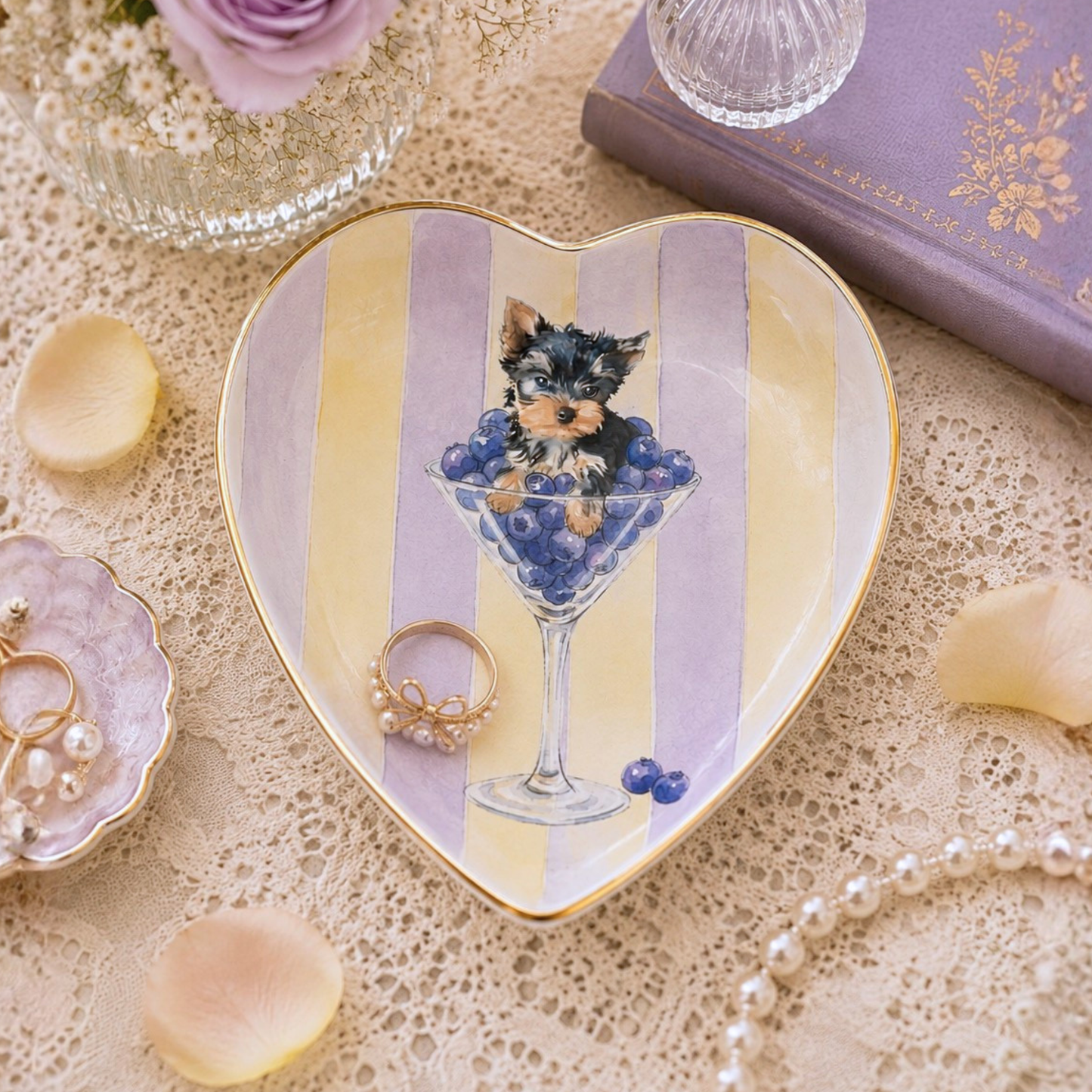 うちの子アートアクセサリートレイ | Pet Portrait Trinket Tray