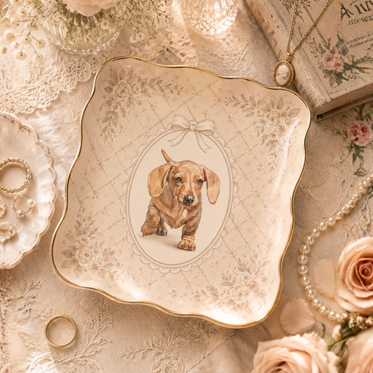 うちの子アートアクセサリートレイ | Pet Portrait Trinket Tray