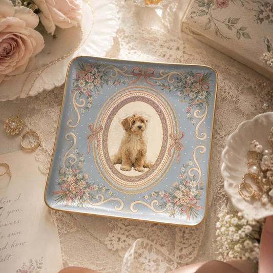 うちの子アートアクセサリートレイ | Pet Portrait Trinket Tray