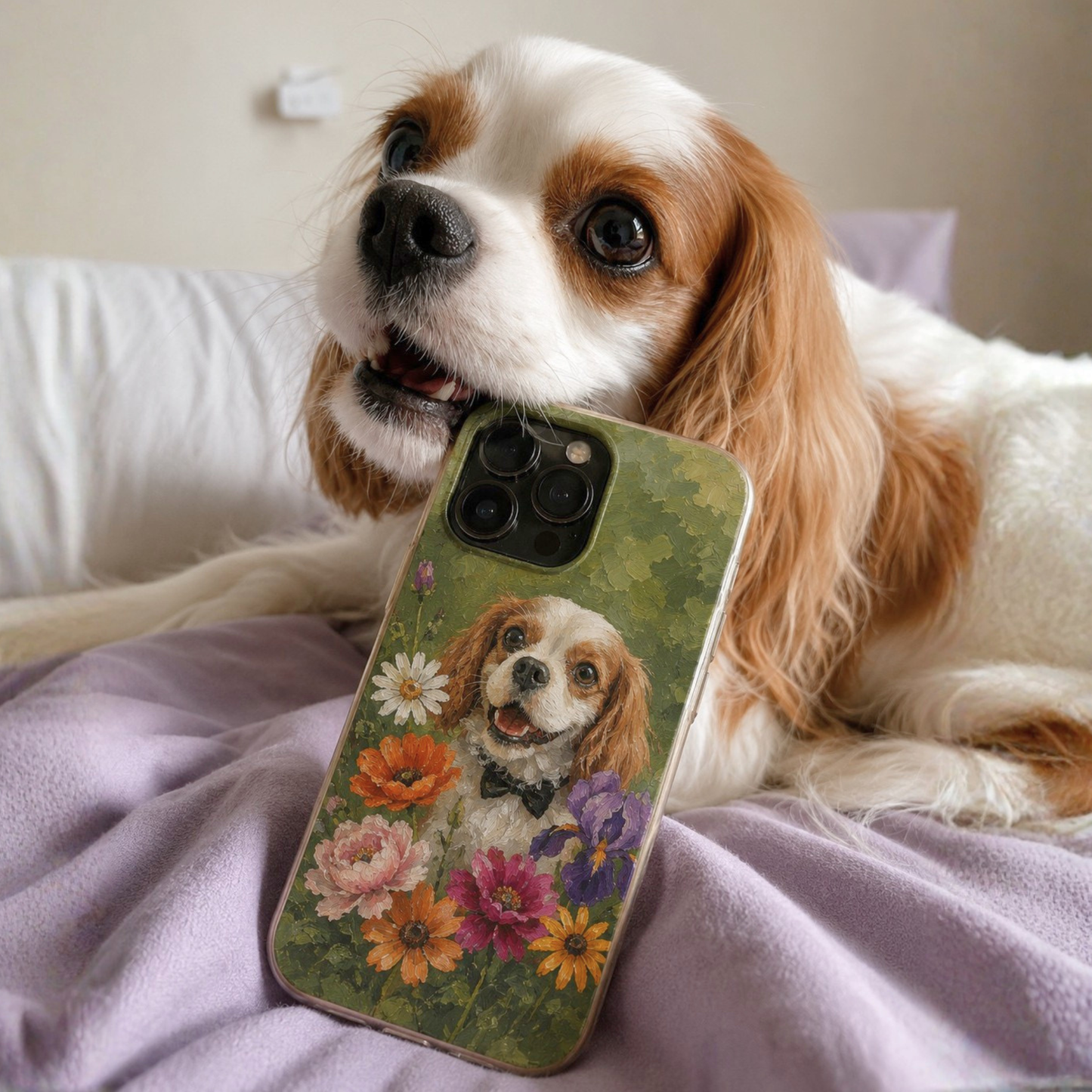 うちの子アートスマホケース | Pet Portrait Phone Case